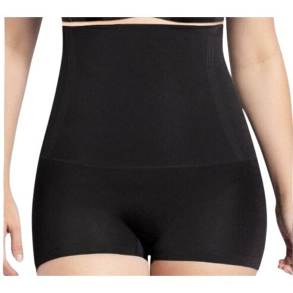 NEW Curveez Signature Control High Waist Boyshort Black Size L CUR3700‎ - Picture 1 of 9